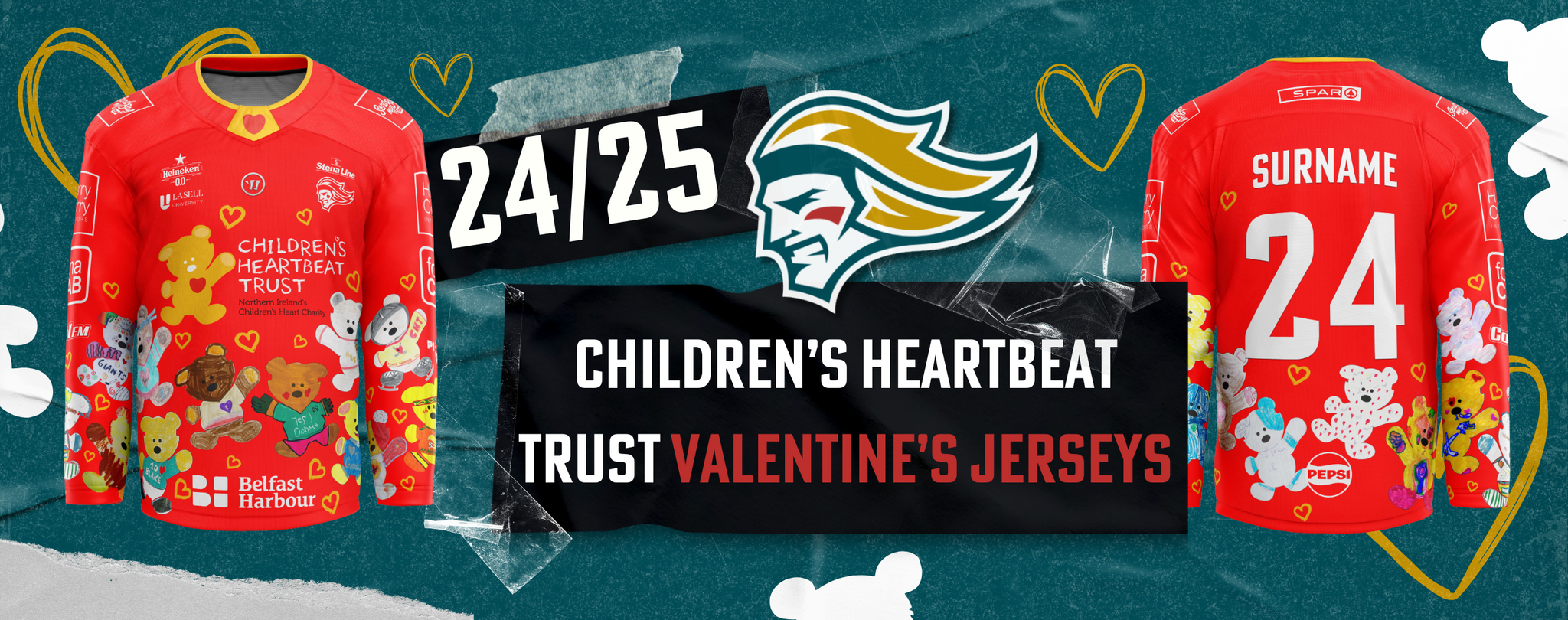 Children’s Heartbeat Trust Valentine’s Jerseys! 💖🐻