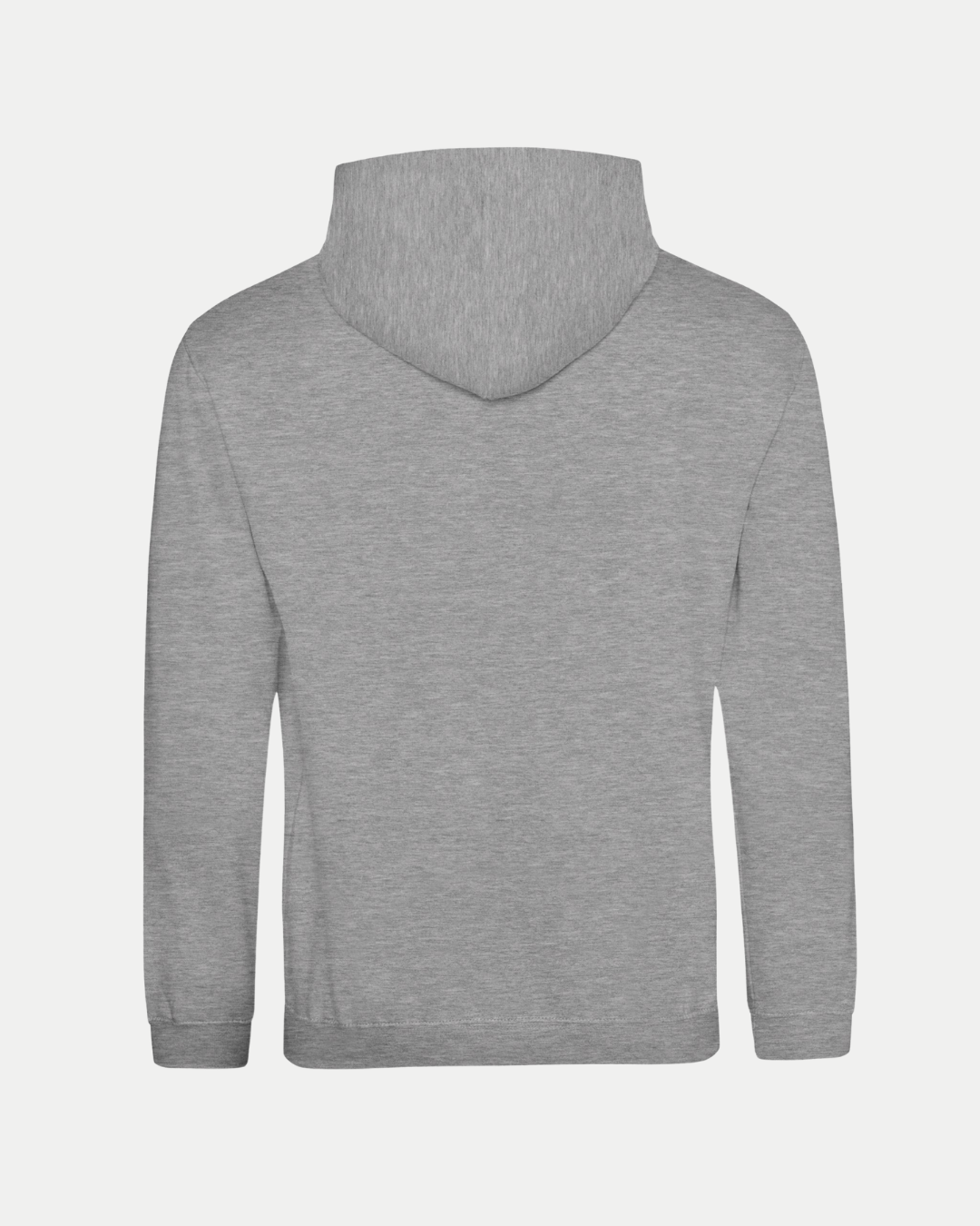 Back view of the Belfast Giants Made To Order Elite League & Challenge Cup Champions 2025 Pullover Hoodie in grey, featuring long sleeves and a unisex fit, displayed on a white background.