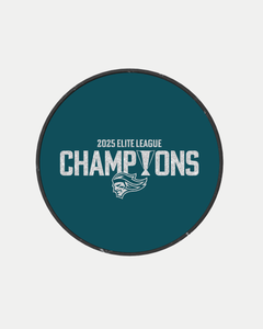 No keywords were provided. Please give specific keywords to include in the description for the Belfast Giants 2025 Elite League Champions Puck, available from the Belfast Giants Store by National Merchandise.
