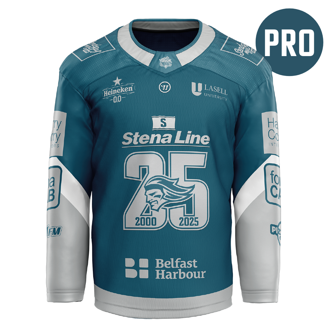 25th Anniversary Authentic Pro Jersey Teal Belfast Giants