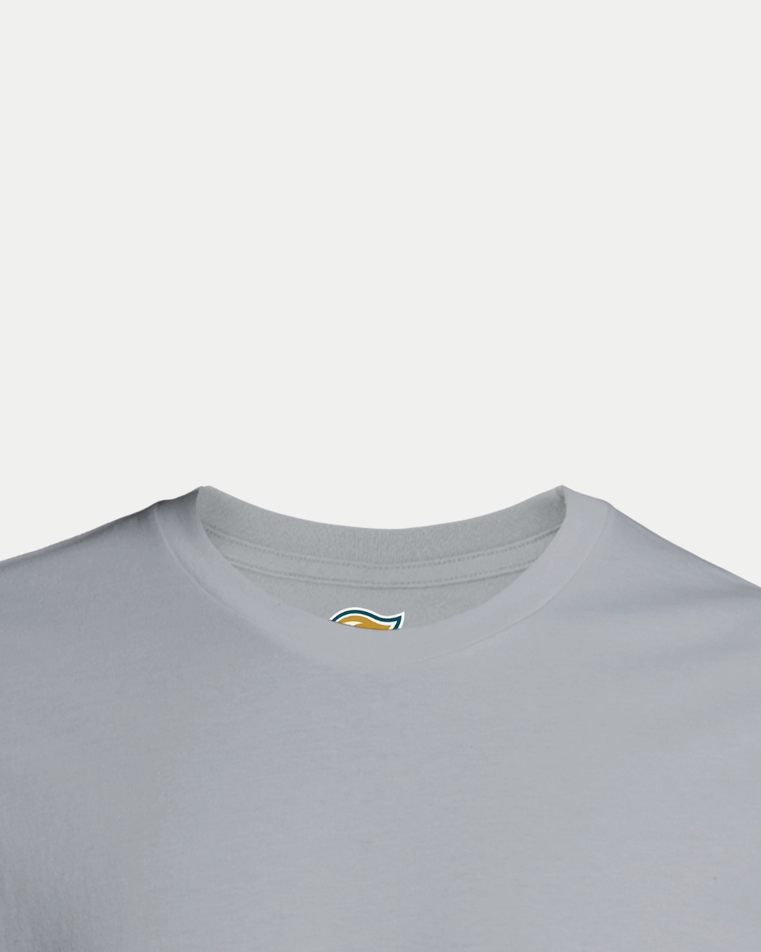 Close-up of the Belfast Giants Made To Order Vintage Style Graphic T-shirt in grey, unisex fit, with a small tag visible against a white background.