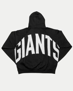 The Belfast Giants Hoodie Black Backprint by Belfast Giants features bold white "GIANTS" lettering across the back—a must-have for any Belfast Giants supporter.