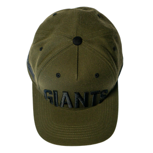 Show your team spirit with the Belfast Giants Cap Olive by Belfast Giants, featuring large black embroidered GIANTS letters, black eyelets and stitching, and a curved brim. Ideal for game day style.