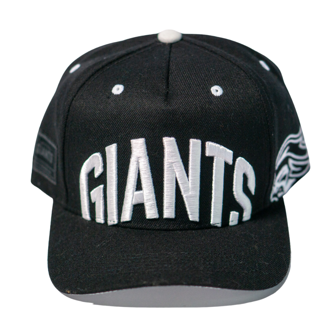 The Belfast Giants Cap Black and White by Belfast Giants features bold white embroidery, a white top button, and a curved brim—a must-have for fans to show off their team pride.