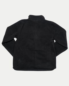 The Belfast Giants Pile Jacket BG Logo by Belfast Giants is laid flat on a white background, shown from the back with long sleeves, a stand-up collar, and textured edge detailing.