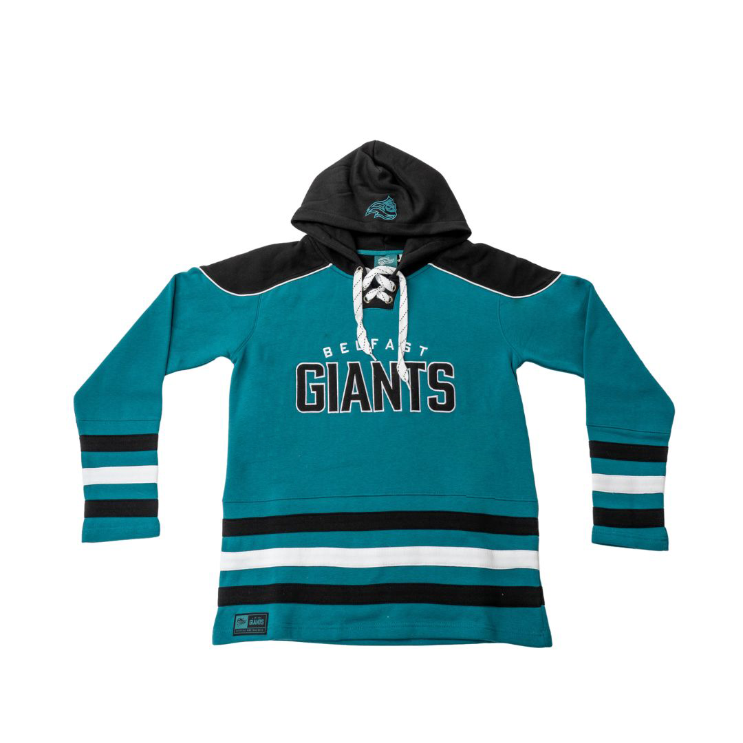 Belfast Giants Hockey Lace Hoodie Teal