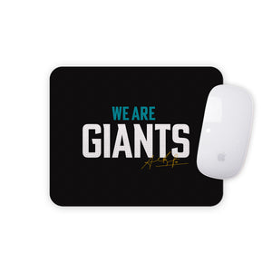 We Are Giants Black Mousemat