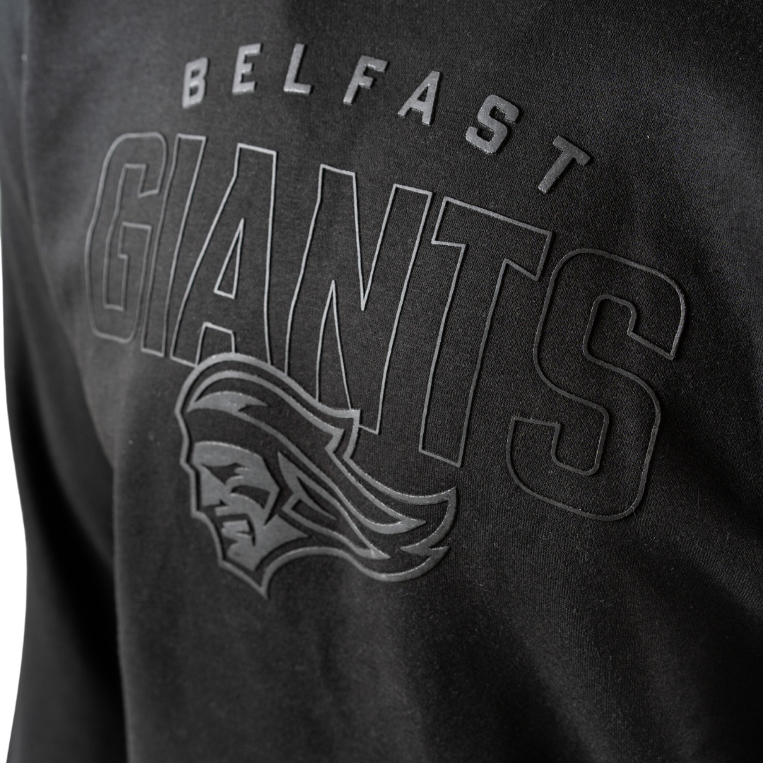 Belfast Giants Matte Black Sweatshirt Large Print