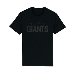 Belfast Giants Black on Black T-shirt