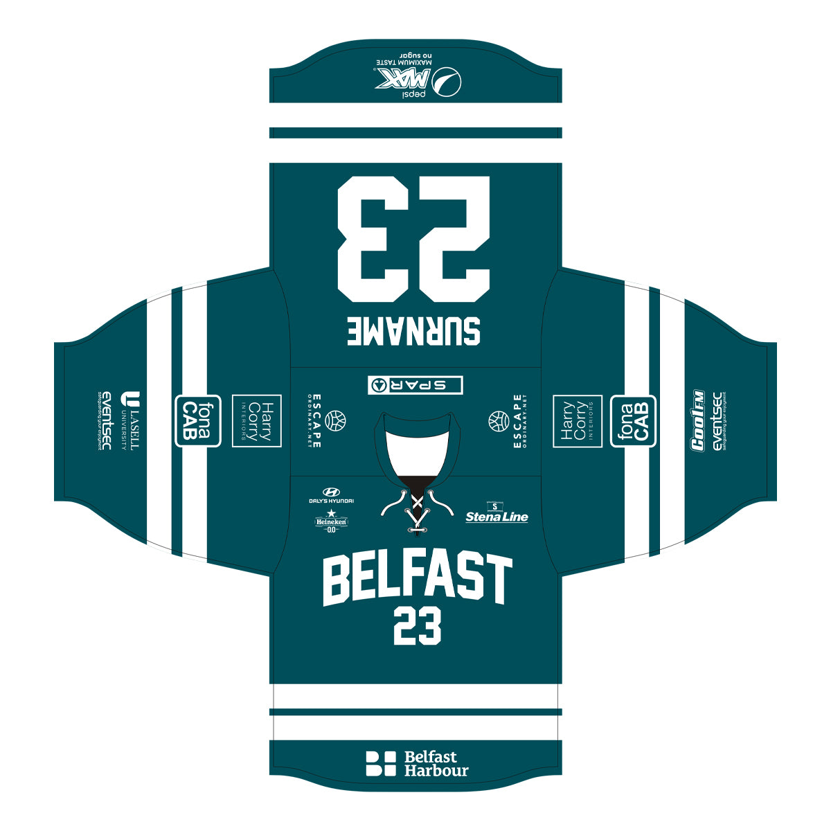 Custom Ireland Pro Ice Hockey Jersey Your Player Name and 